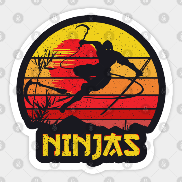 Ninja Ninjas Vintage Sticker by DARSHIRTS